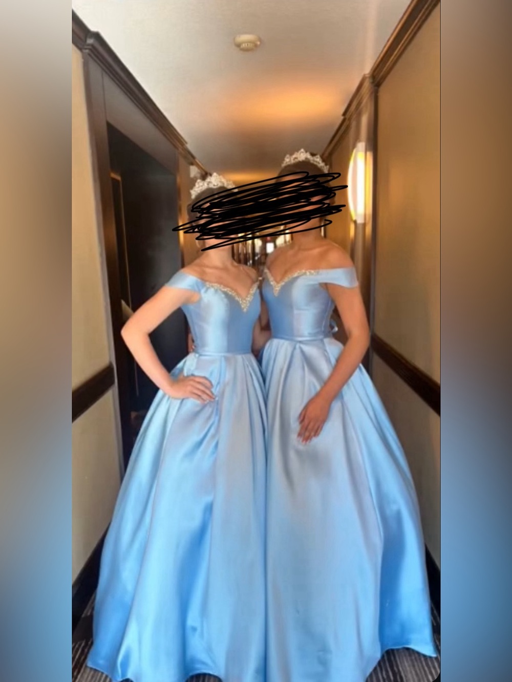 2 Clarisse Powder Blue Off-Shoulder Ball gowns50$together would sell separately